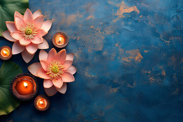 Background Diwali with lotos