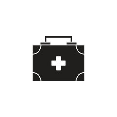 Fototapeta premium Minimalist icon of first aid kit for healthcare needs