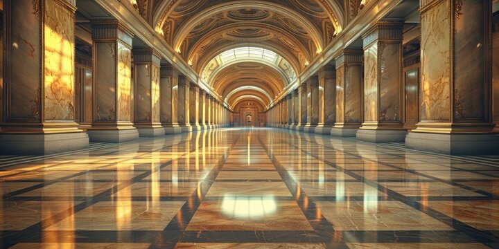 Discover the elegance of a vintage metro station with stunning architecture and polished floors