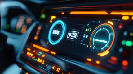 Naklejka premium Futuristic Car Dashboard