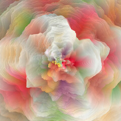 Abstract floral pixel art