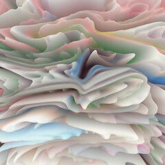 Abstract floral pixel art