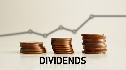 Dividends are shown as business and financial concept