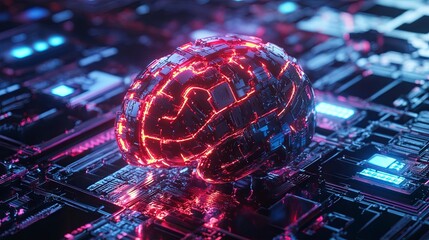 The concept of idea and decision making is represented by the colored brain