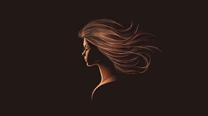 Haircut salon logo on isolated background