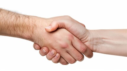 Handshake on isolated background