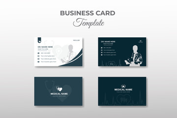 Business card medical set concept collection design template