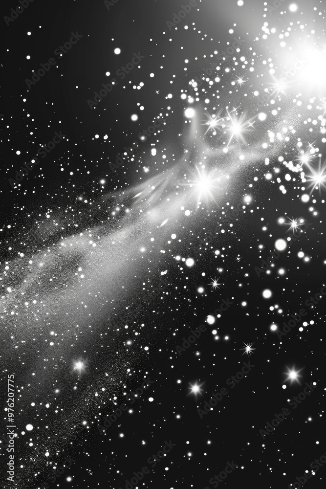 Poster a comet photographed in space