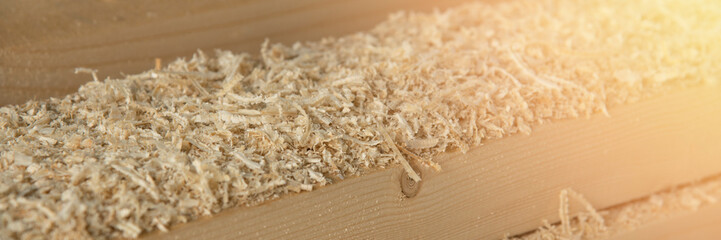 boards with shavings