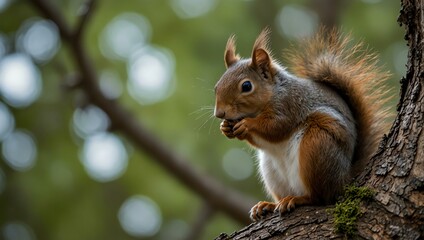 Squirrel on a tree.