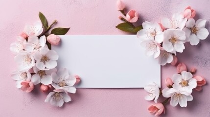 Blank white paper card with open space for custom design and mock-up use