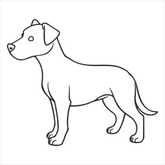 a beautiful dog outline for coloring page 