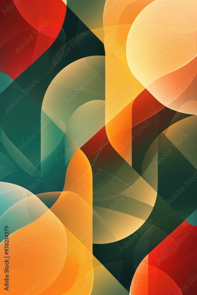 Sticker Colorful abstract design on a bright background