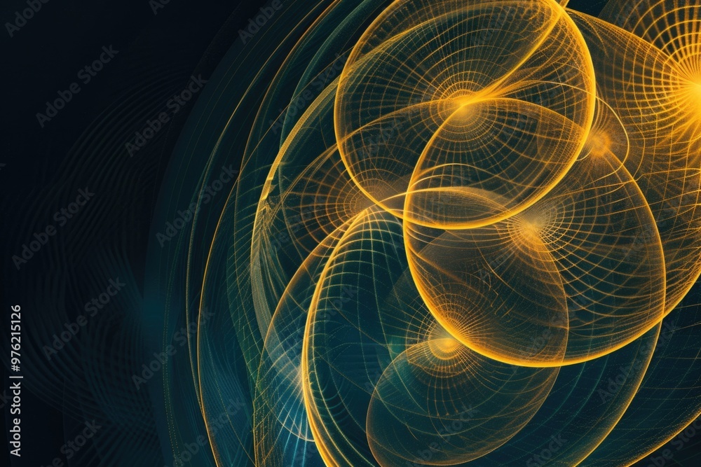 Poster A digital image of concentric circles created by a computer algorithm