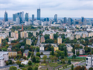 Warszawa, zabudowa miejska. Panorama miasta © hunter76
