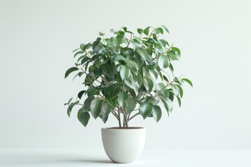 Obraz premium A potted plant sits on a table in a simple yet elegant arrangement