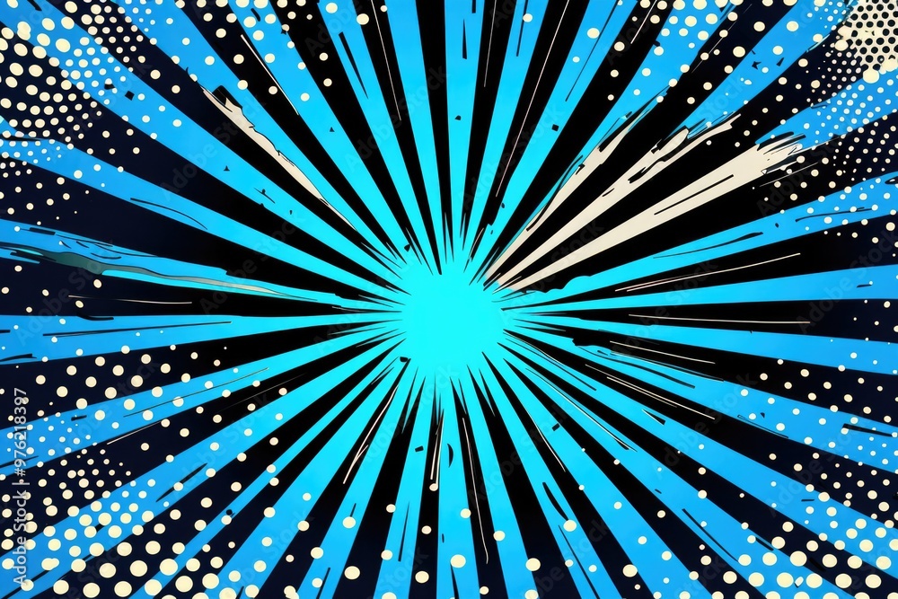 Poster a dark blue and black background with white dots, ideal for use in infographics or as a texture