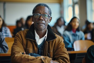 Fototapeta premium A person leading a meeting or presentation with a team