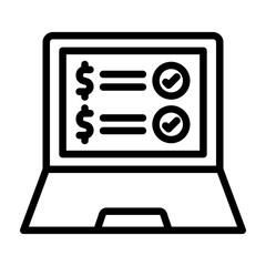 Subscription Service Vector Line Icon Design
