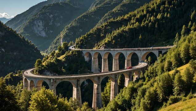 Viaduct of the Semmeringbahn in Austria.