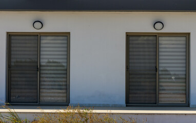 windows in a house in a village in cyprus
