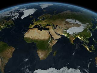 Weather satellites visualized monitoring global systems.