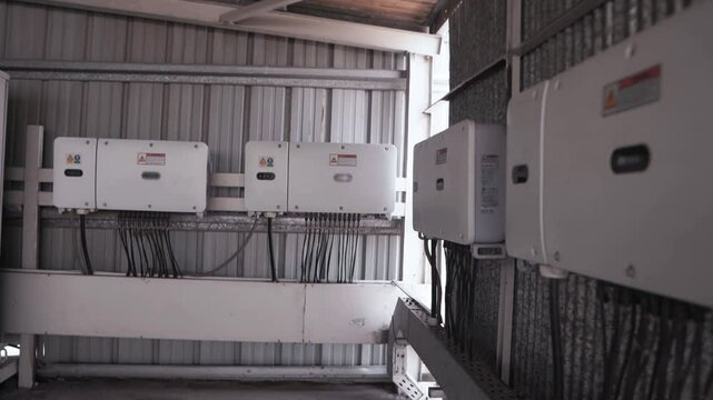 Solar inverters in a row