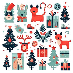 holiday christmas element object isolated winter xmas realistic decoration generative Ai.