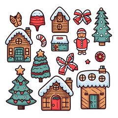 Fototapeta premium holiday christmas element object isolated winter xmas realistic decoration generative Ai.