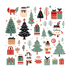 Naklejka premium holiday christmas element object isolated winter xmas realistic decoration generative Ai.
