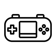 Gaming Console Vector Line Icon Design