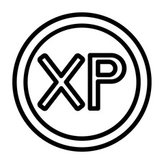 Obraz premium Experience Points (XP) Vector Line Icon Design