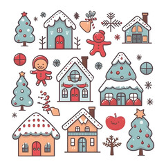 holiday christmas element object isolated winter xmas realistic decoration generative Ai.