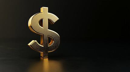 Money Matters: Dollar Sign Highlighted Against a Dark Backdrop