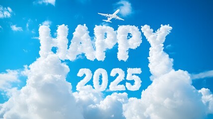 Fototapeta premium Airplane Writing in the Sky with Smoke the Phrase 