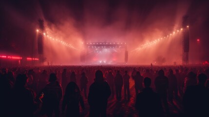 crowd at concert - summer music festival