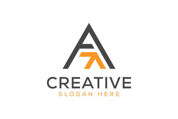 initial letter a arrow logo vector modern design template