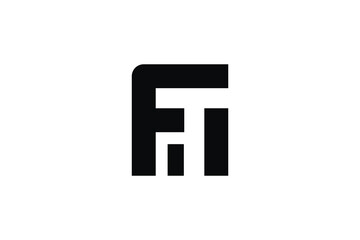 initial letter f t arrow logo vector modern design template