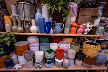 Colorful Pottery Display Outside a Local Artisan Shop 3