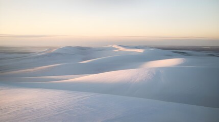Snow Covered Mountns at Sunset