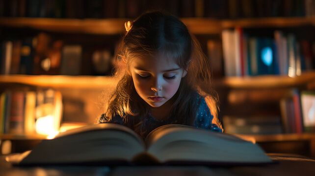 International Literacy Day, a young reader engrossed in a book