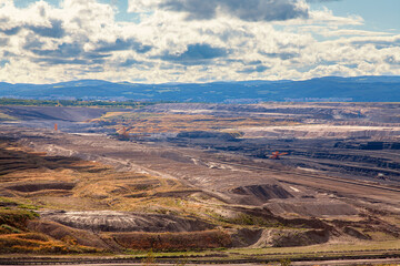 Coal mine, Sokolov, Czech Republic. Devastated landscape.