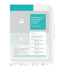 Corporate Business Flyer Design Vector Template