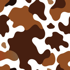 Cow Skin Print Vector Pattern Illustration Background Image , Vector illustration