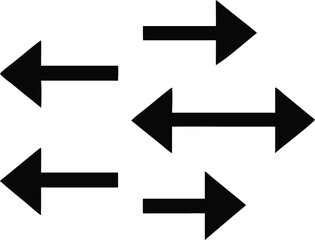 Black arrow icons set. Vector