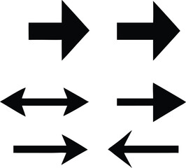 Black arrow icons set. Vector