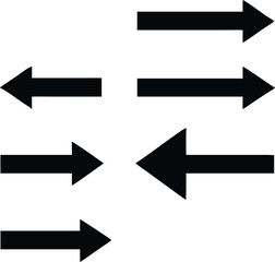 Black arrow icons set. Vector