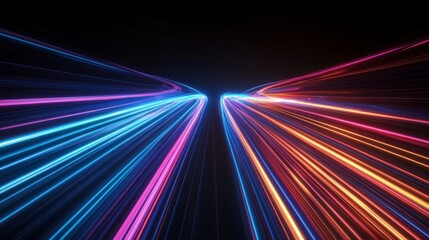 High-speed, vast-capacity data conveyed through the brilliance of optical fibers.