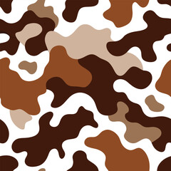 Cow Skin Print Vector Pattern Illustration Background Image , Vector illustration