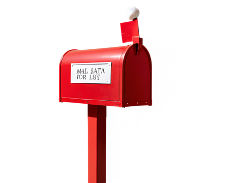 Red_Santa_mail_box,_designed_for_Christmas_wish_lists_and_presents,_isolated_on_a_white_background.